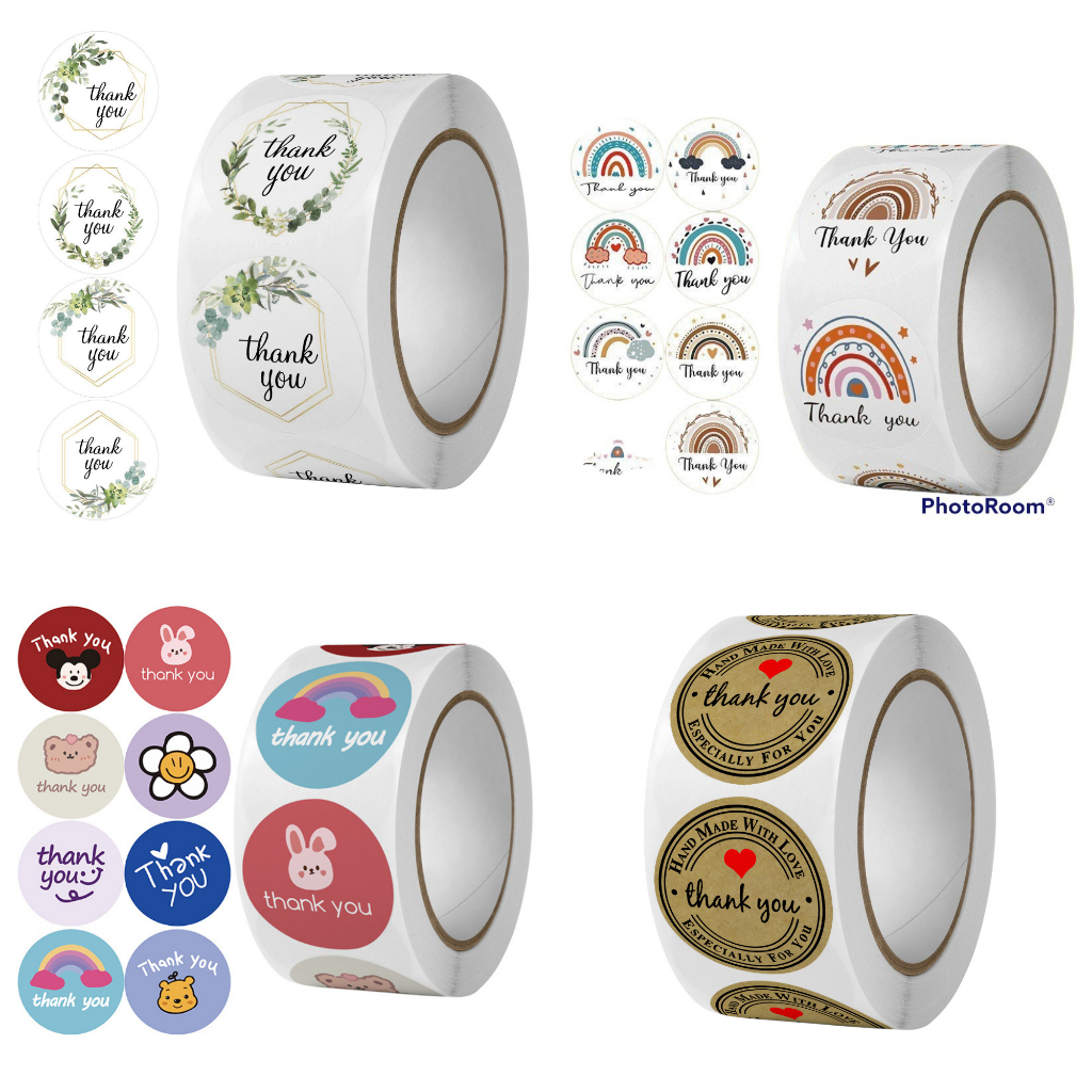 Cuộn 500 Sticker tem Decal in nhiệt Thank You Cảm Ơn | Shopee Việt Nam