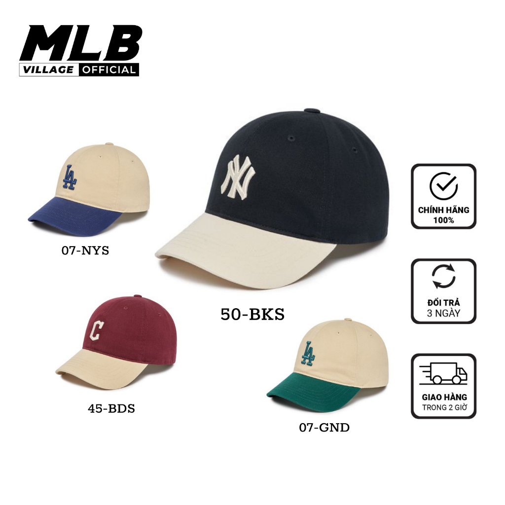 Mũ nón MLB chính hãng - Mũ MLB Basic Color Matching Unstructured Ball