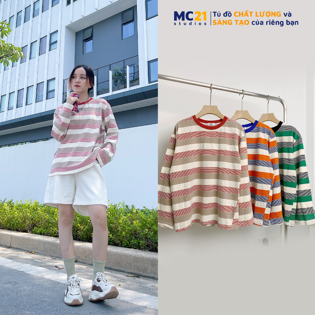 Áo nỉ kẻ ngang MINION CLOTHING freesize form vừa sweater Ulzzang Streetwear Hàn Quốc chất da cá cao cấp A3035
