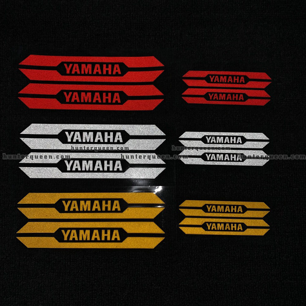 Cặp sticker YAMAHA tách nền, phản quang 3M cao cấp. Chống nước, Trang trí phuộc xe, ốp hông, nón, mô tô