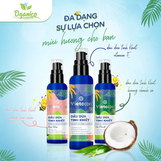 Dầu dừa Vietcoco nguyên chất hữu cơ ép lạnh mỹ phẩm, dưỡng mi, dưỡng tóc, dưỡng môi,dưỡng da chai xịt OGANICO