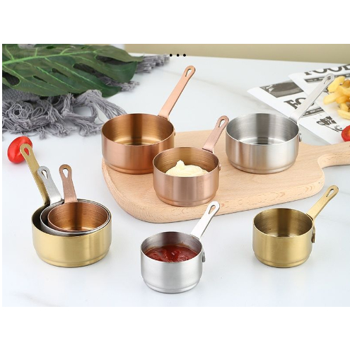 Chén Đựng sốt Inox có tay cầm (màu vàng) | Shopee Việt Nam