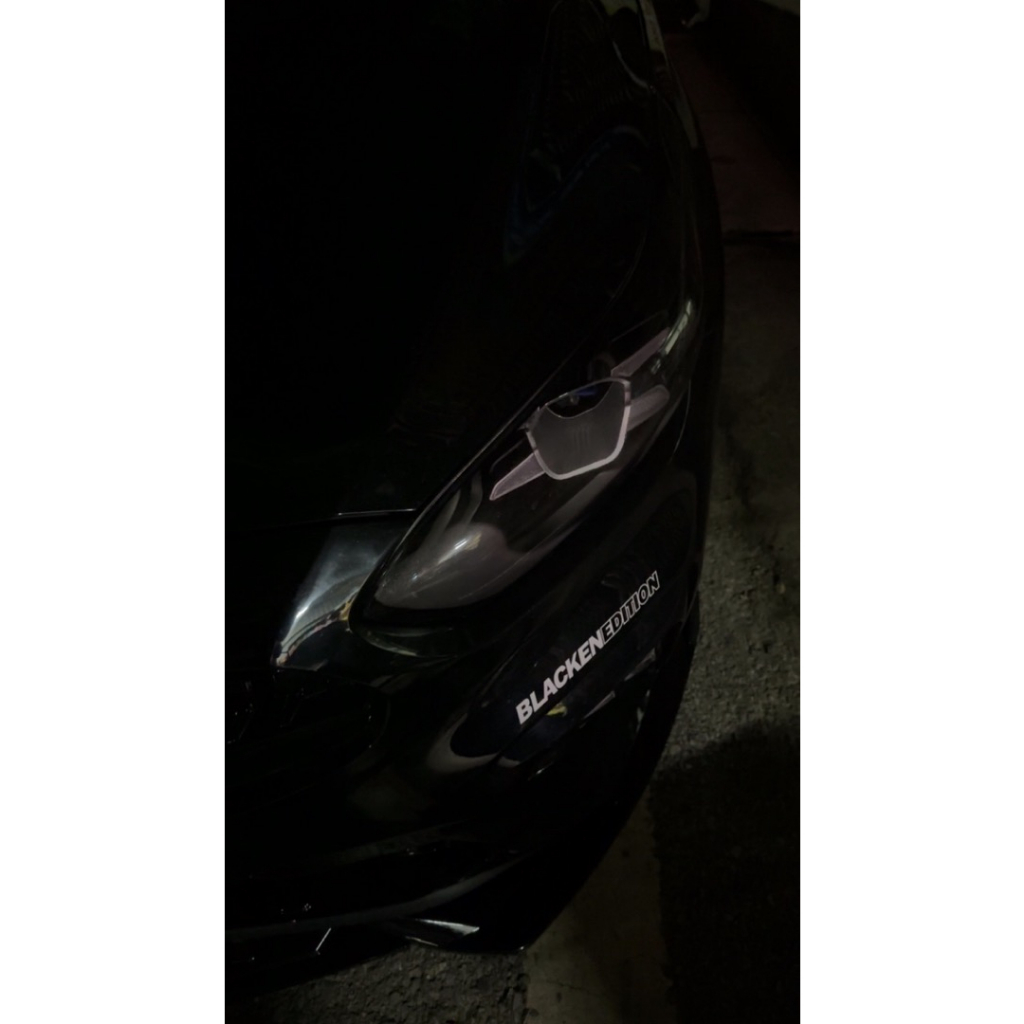 Blacken Edition trang trí kính trước /  sau xe ô tô. Decal cao cấp, chống nước