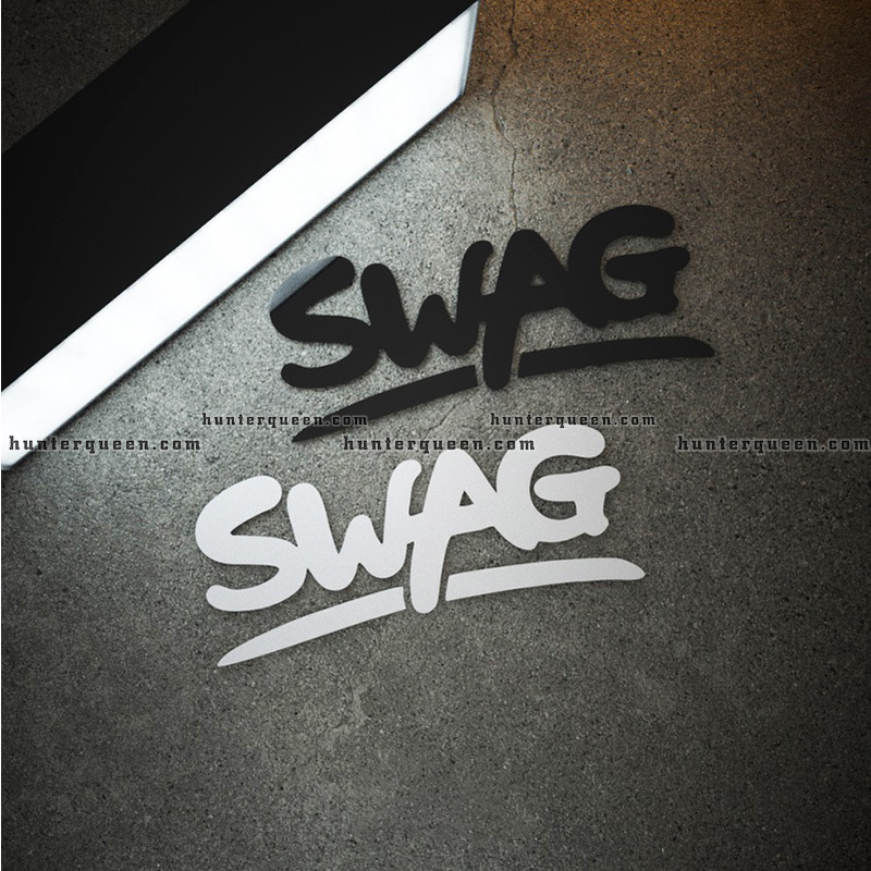 SWAG sành điệu, chất chơi, không đụng hàng, vô cùng thời thượng. Tem rỗng không nền. Decal chống nước
