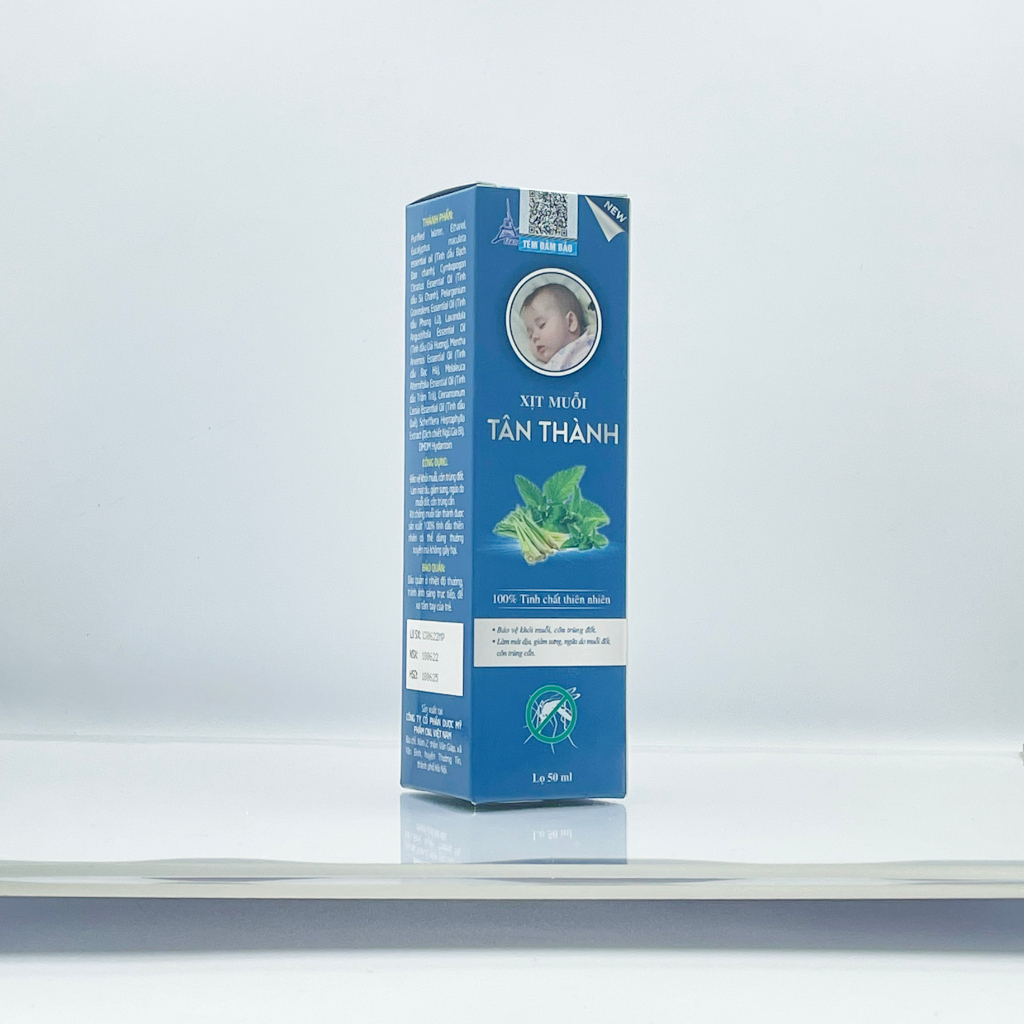 [AN TOÀN CHO BÉ] Xịt Muỗi Tân Thành 100% Thiên Nhiên Làm Dịu Nhẹ Giảm Sưng Ngứa Do Côn Trùng Đốt