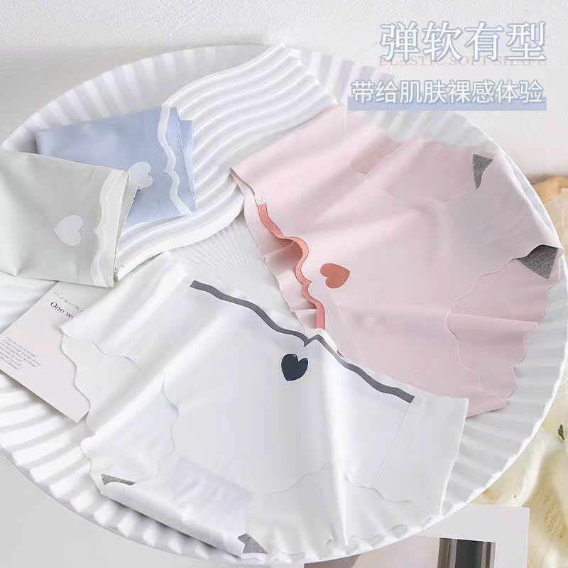 Combo 5 Quần lót nữ đúc su hình Tim không đường may chống lộ viền sóng, Quần chip su mềm mại QS06 [95's House]