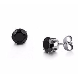Bông tai Hạt Đá Đơn Giản LINDO, Bồng Tai Titan Không Đen, Khồng Gỉ, Unisex Thích Hợp Đeo Nhiều Dịp