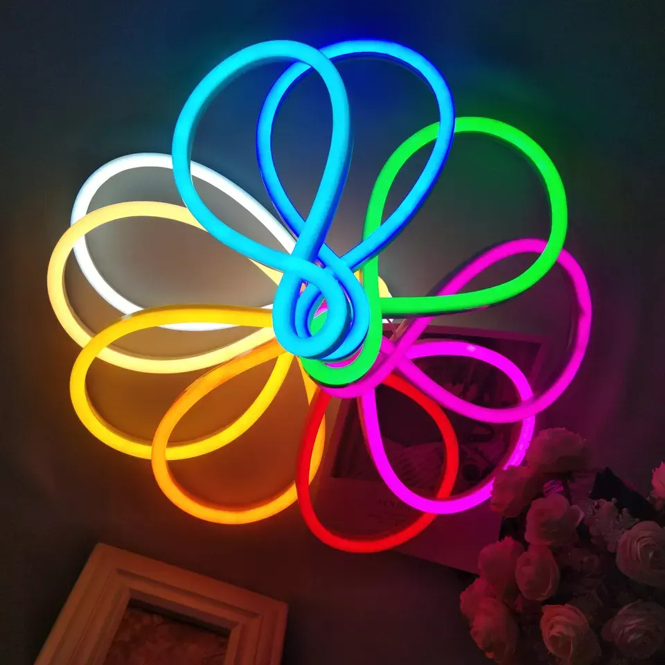 1m led dây neon 5x12mm dùng trong trang trí uốn nắn chữ bảng hiệu, hắt ...