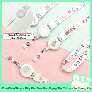 [Sẵn VN - Hỏa Tốc] Dây Đeo Thẻ 45cm Kèm Tơrua Kéo Rút Sử Dụng Móc Bao Đựng Thẻ Nhân Viên Phong Cách Nhân Vật Hoạt Hình