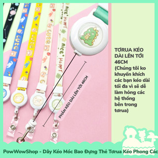 [Sẵn VN - Hỏa Tốc] Dây Đeo Thẻ 45cm Kèm Tơrua Kéo Rút Sử Dụng Móc Bao Đựng Thẻ Nhân Viên Phong Cách Nhân Vật Hoạt Hình