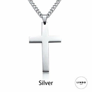 Dây Chuyền Chữ Thập LINDO, Dây Chuyền TiTan Không Đen, Khồng Gỉ Thời Trang Unisex Thích Hợp Đeo Nhiều Dịp