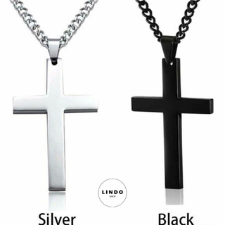 Dây Chuyền Chữ Thập LINDO, Dây Chuyền TiTan Không Đen, Khồng Gỉ Thời Trang Unisex Thích Hợp Đeo Nhiều Dịp