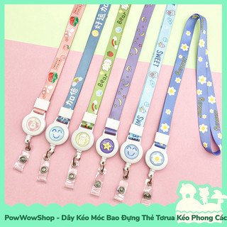 [Sẵn VN - Hỏa Tốc] Dây Đeo Thẻ 45cm Kèm Tơrua Kéo Rút Sử Dụng Móc Bao Đựng Thẻ Nhân Viên Phong Cách Nhân Vật Hoạt Hình