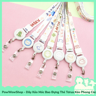 [Sẵn VN - Hỏa Tốc] Dây Đeo Thẻ 45cm Kèm Tơrua Kéo Rút Sử Dụng Móc Bao Đựng Thẻ Nhân Viên Phong Cách Nhân Vật Hoạt Hình