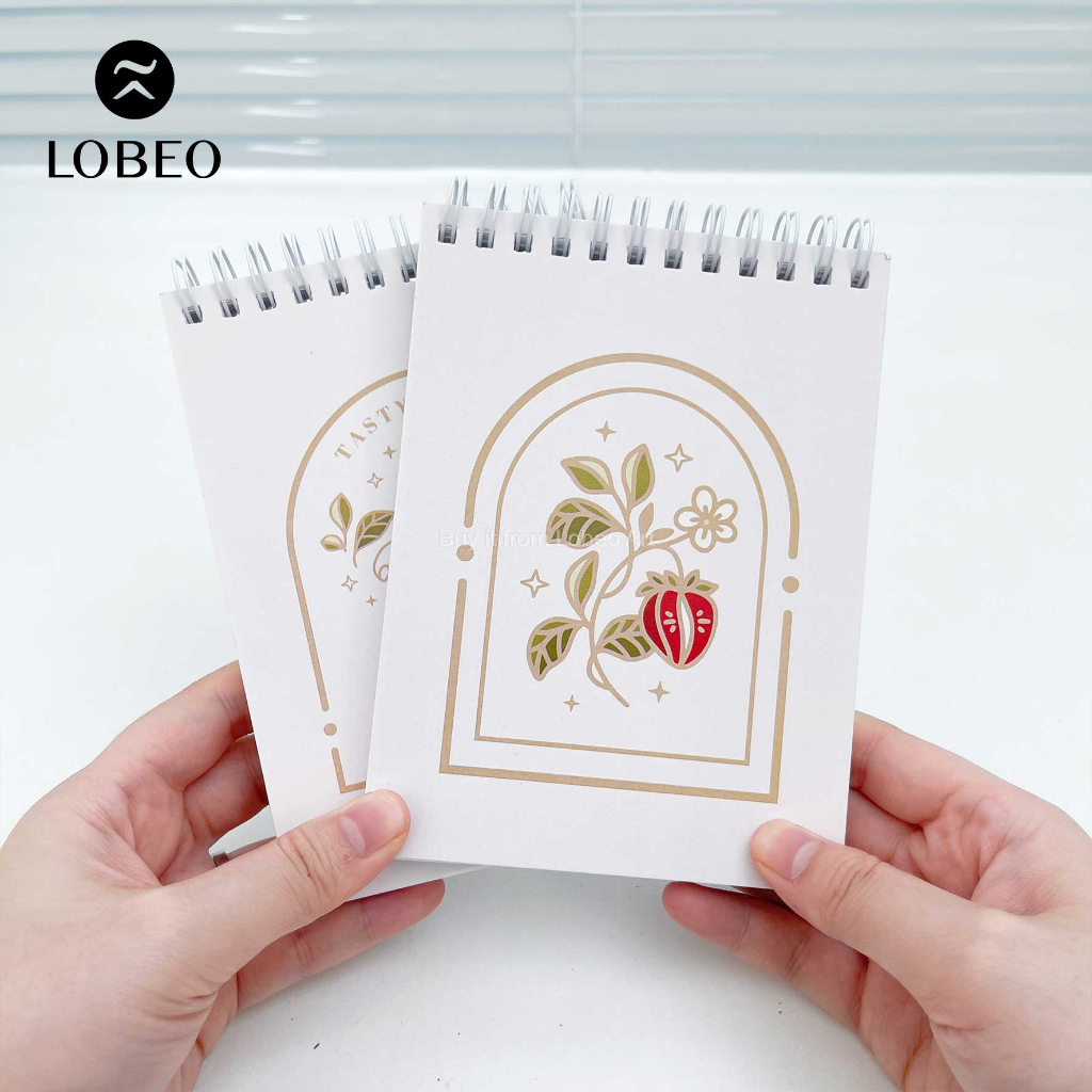 [LOBEO] Sổ vẽ Mini Sketchbook Strawberry A6 200gsm 30 tờ Shopee Việt Nam