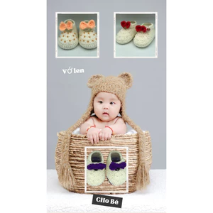 Tất Len - Vớ Len Handmade Cho Bé Nơ Dễ Thương