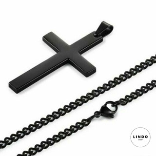 Dây Chuyền Chữ Thập LINDO, Dây Chuyền TiTan Không Đen, Khồng Gỉ Thời Trang Unisex Thích Hợp Đeo Nhiều Dịp