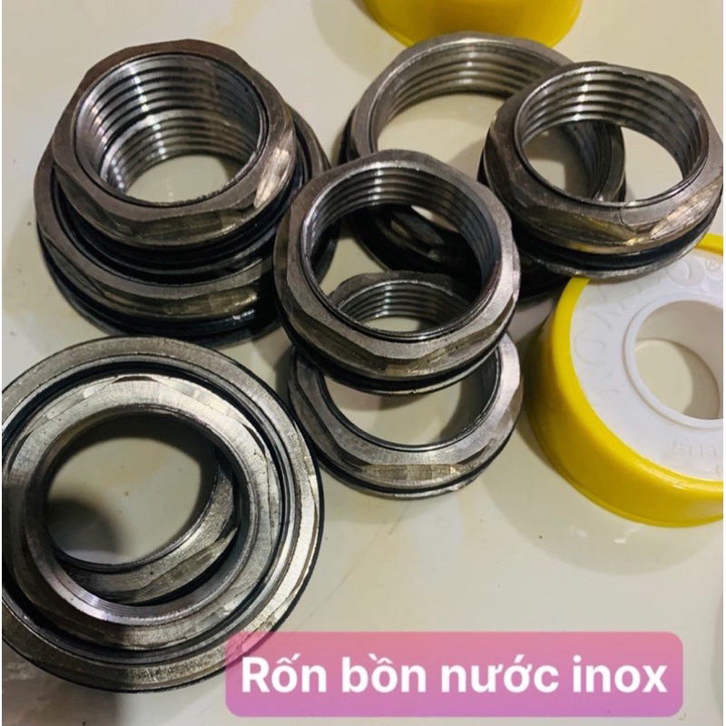 Ốc rốn bồ nước, téc nước inox, lơ bồn, co inox bồn nước ren 27 và ren ...