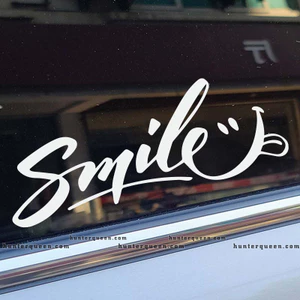 Smile mặt cười đáng yêu. Decal dán xe ô tô, xe máy, nón bảo hiểm. Chống nước.