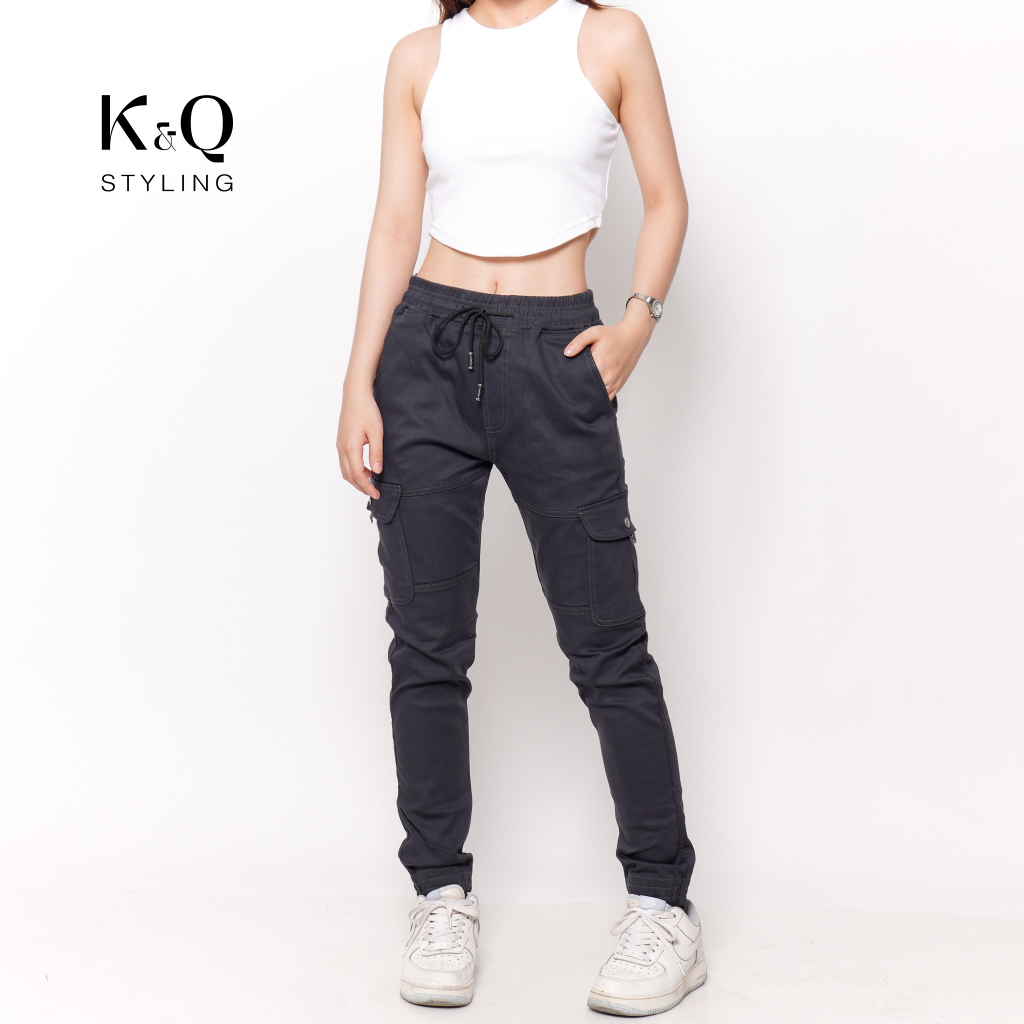 Ảnh Quần Túi Hộp Kaki unisex KQSTYLING Xám Chì co giãn cao cấp (xưởng quần jogger kaki) 1