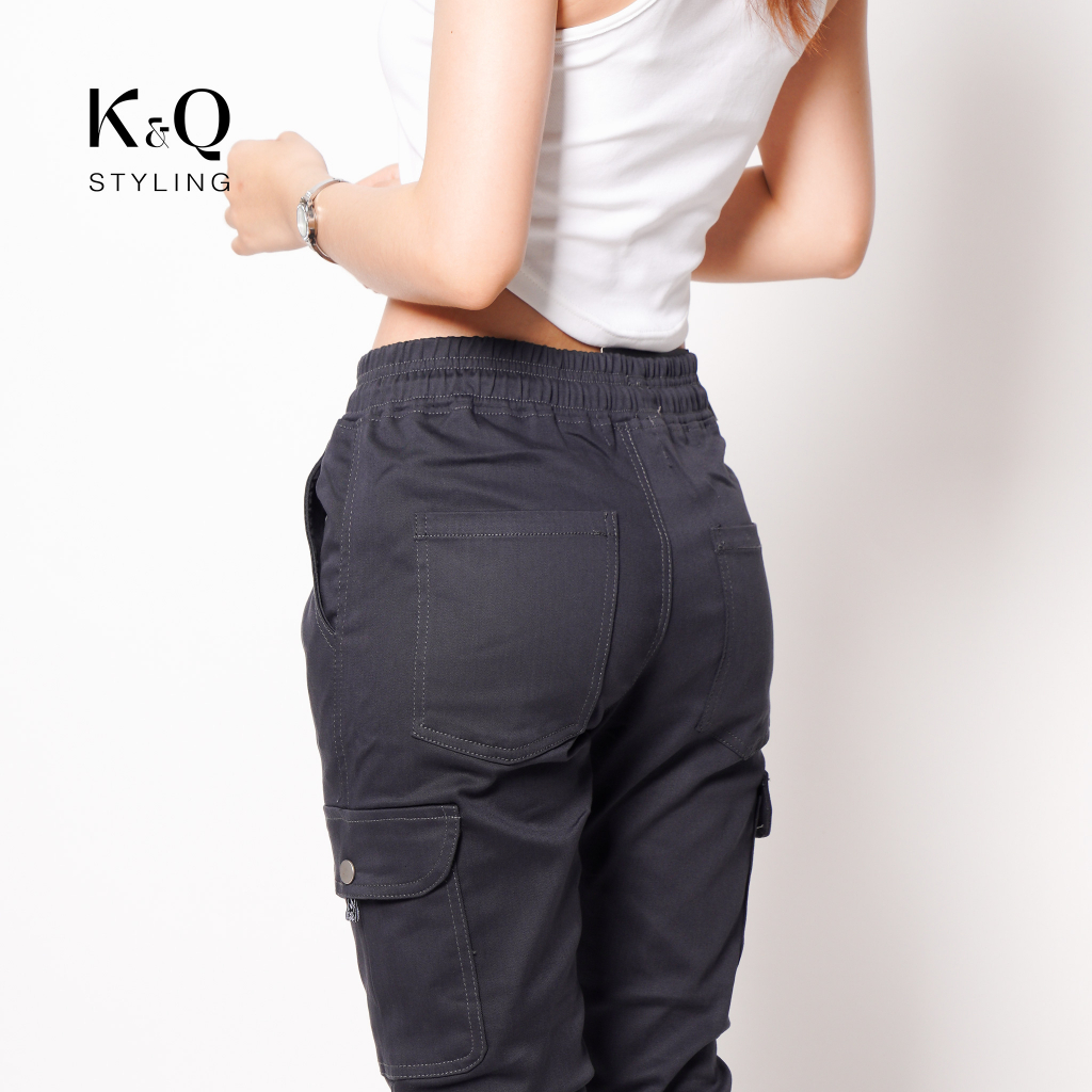 Ảnh Quần Túi Hộp Kaki unisex KQSTYLING Xám Chì co giãn cao cấp (xưởng quần jogger kaki) 2