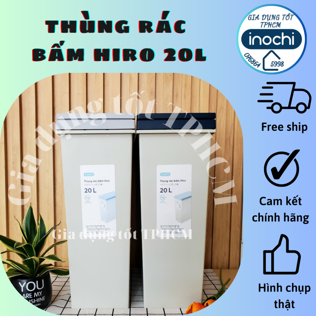THÙNG RÁC BẤM 20L HIRO Chính hãng INOCHI - Sản phẩm đạt tiêu chuẩn Nhật ...