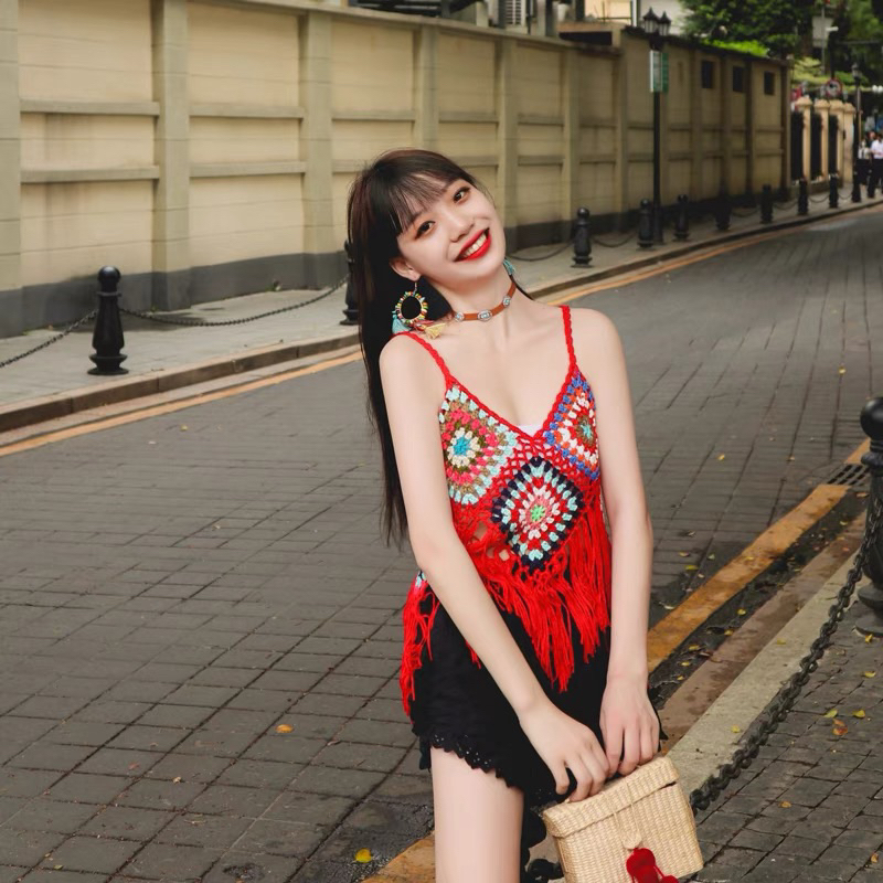 Tổng hợp các loại áo croptop vintage và áo lưới thời trang nữ Du Lịch Phong Cách Hàn Quốc Mã mới
