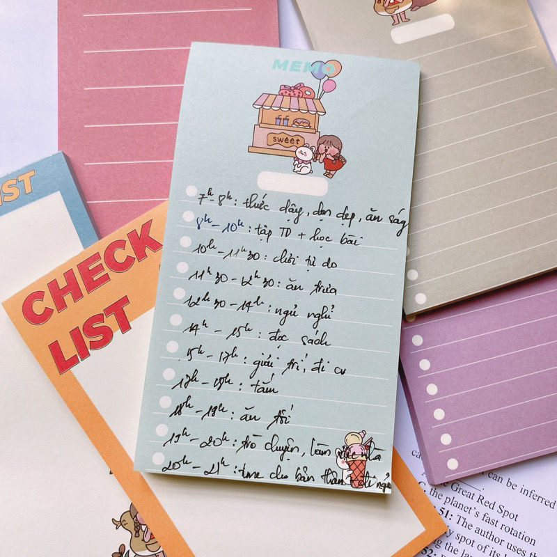 Giấy note pad, giấy ghi chú sổ tay khổ dọc - ghi chép nhắc nhở nhiều ...