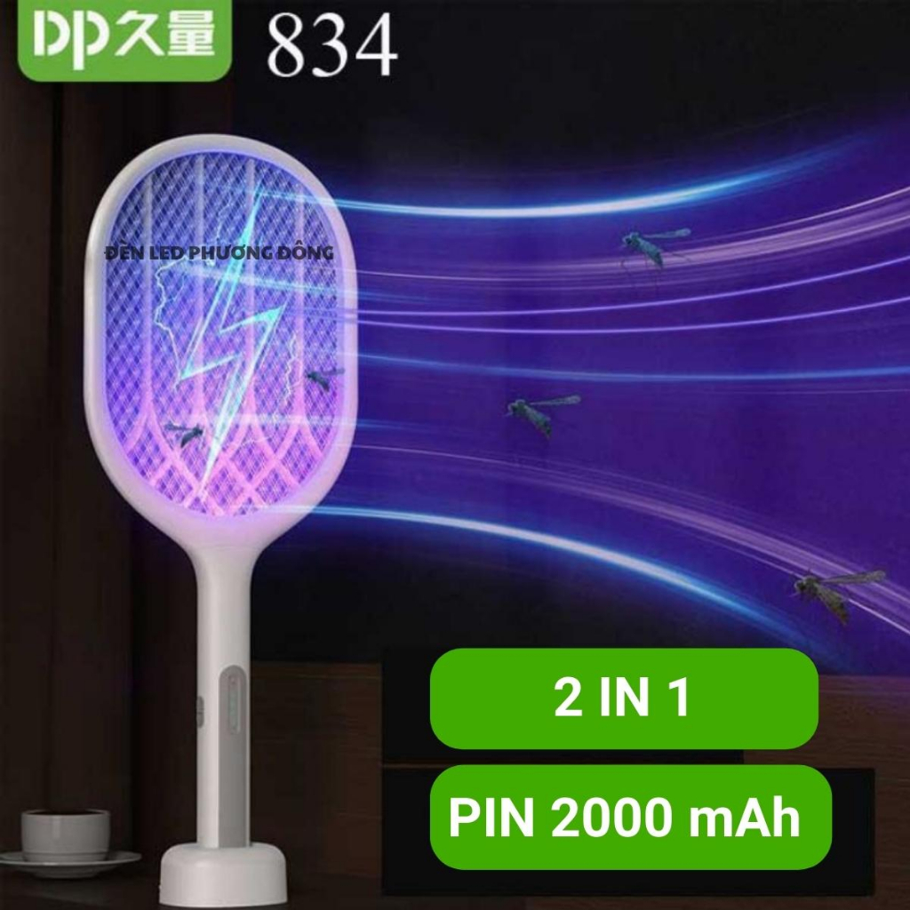 Vợt bắt muỗi kết hợp đèn LED bắt muỗi - Cáp sạc USB Loại Tốt
