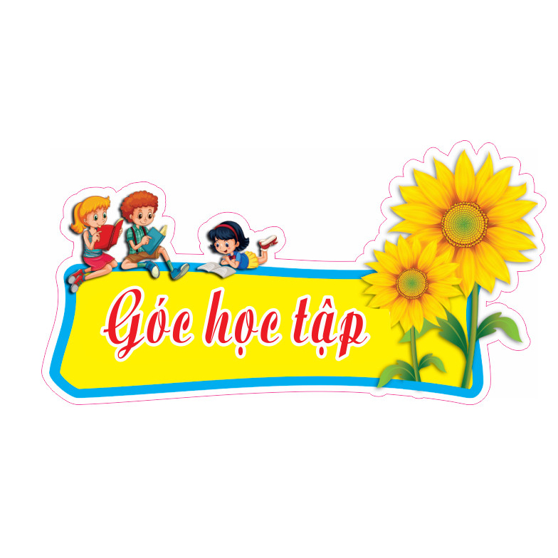Trang trí lớp:Góc thư viện,góc học tập,góc thiên nhiên,góc trưng bày,góc sáng tạo in decan bóc dán kích thước 30x15cm