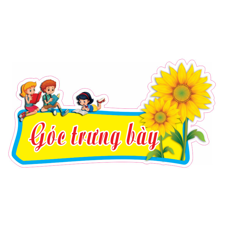 Trang trí lớp:Góc thư viện,góc học tập,góc thiên nhiên,góc trưng bày,góc sáng tạo in decan bóc dán kích thước 30x15cm