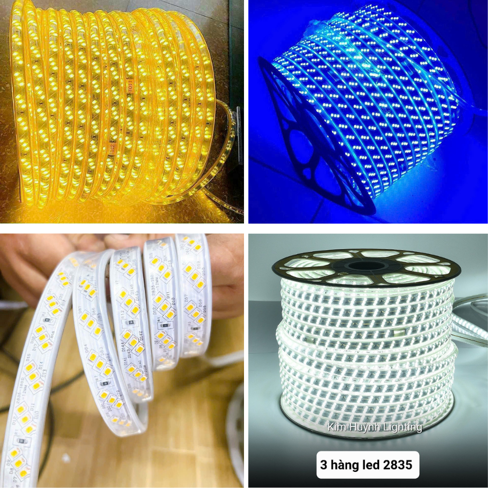 (Combo) Dây Led Hắt Trần Thạch Cao 3 Hàng,Trang Trí,Led Dây 3 Mắt Chéo ...