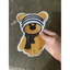 sticker thêu là ủi gấu đội mũ quấn khăn mùa đông siêu đẹp