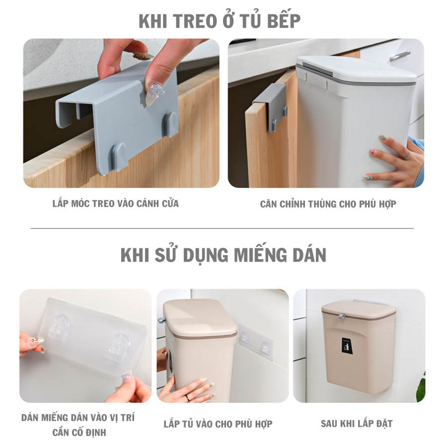 Thùng Đựng Rác Thông Minh, Gắn Tường Tiện Lợi