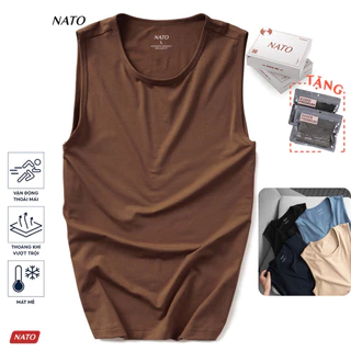 Áo Thun Ba Lỗ Nam BALI Vải Cotton 100% Cao Cấp Tank Top Sát Nách Đẹp Màu Trắng Đen Trơn Co Giãn NATO