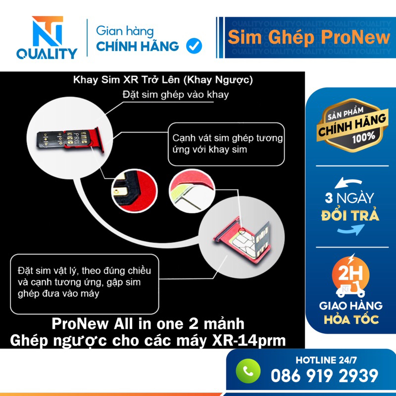 [ProNew 2024] Sim ghép Pro New 2.5 - Hỗ trợ ghép tốt cho các dòng IPHONE hỗ trợ QPE - Fix các lỗi đang cập nhật - IPCC