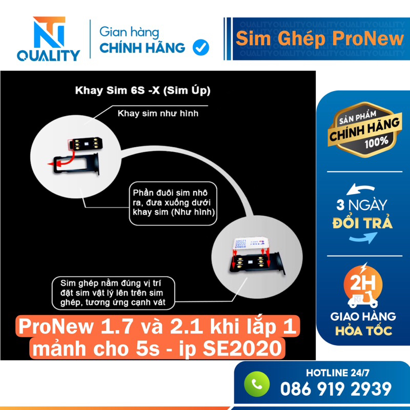 [ProNew 2024] Sim ghép Pro New 2.5 - Hỗ trợ ghép tốt cho các dòng IPHONE hỗ trợ QPE - Fix các lỗi đang cập nhật - IPCC