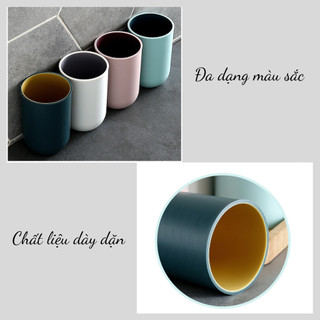 Cốc Uống Nước, Cốc Đánh Răng Cao Cấp Chất Liệu Nhựa PP Dày Dặn 2 Lớp An Toàn Nhiều Màu Sắc Sáng Tạo 88380
