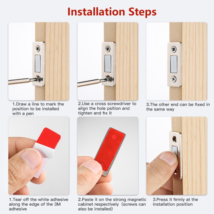 Chốt Cánh Cửa Nam Châm Hít - Bảo Hành 6 Tháng .