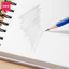 Sổ Sketchbook 160gsm Deli Sổ Vẽ Phác Thảo Size A3 A4 A5 Bìa Cứng Hai Lớp Giấy Dày Không Sờn Giấy
