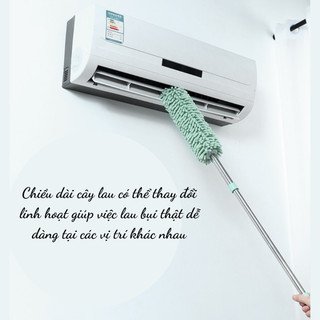 Chổi Phủi Bụi Đa Năng Bằng Sợi San Hô Dọn Dẹp Nhà Cửa, Chổi Quét Trần Cán Có Thể Kéo Dài 88384 mienphivanchuyen199k
