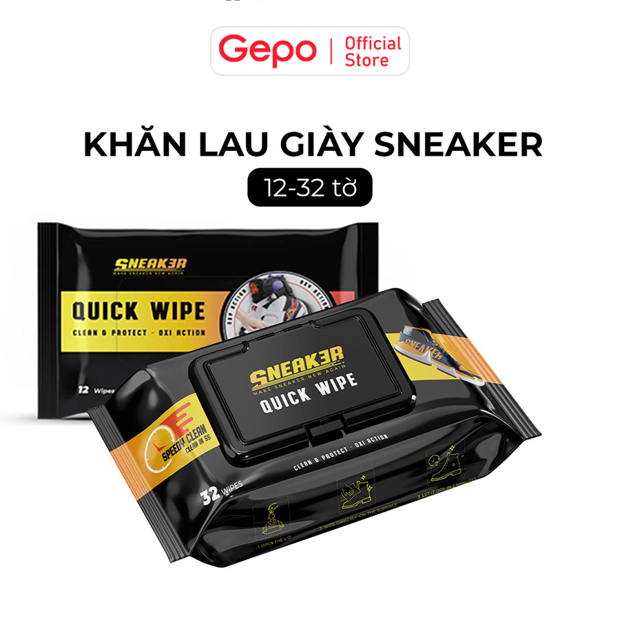 Ảnh Khăn Lau Sạch Giày Nhanh Quick Wipe Sneak3r Công Nghệ Oxi Aciton 1