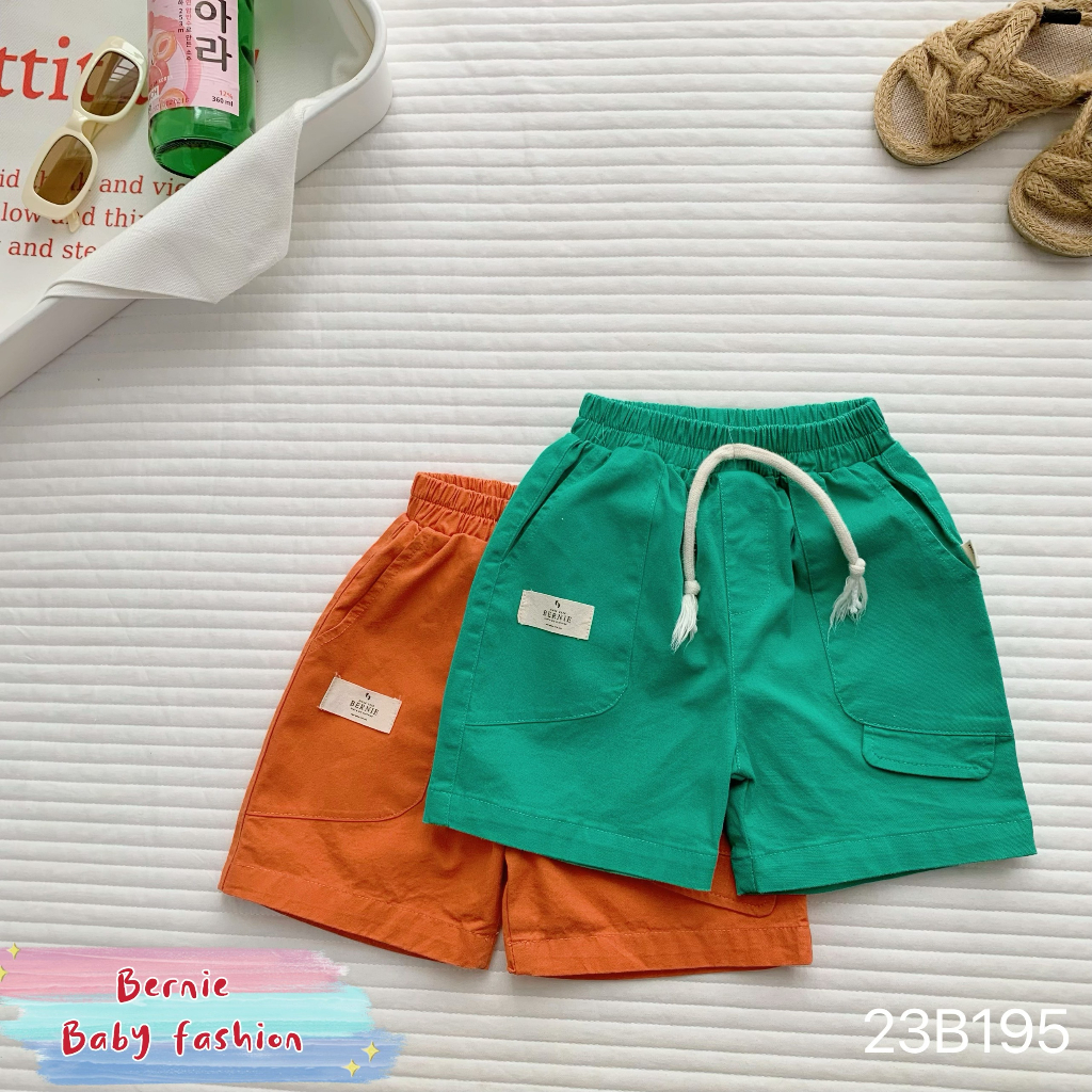 Bộ ba lỗ bé trai cotton mềm mát, bộ thun sát nách phối quần kaki sành điệu cho bé Bernie