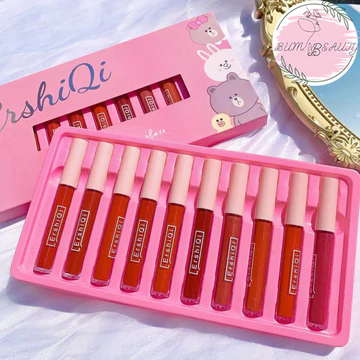 Set 10 cây son kem lì ErshiQi Matte Lip Glaze nội địa Trung, Set son kem lì mềm mịn hàng nội địa Trung 10 cây cực hot!!!