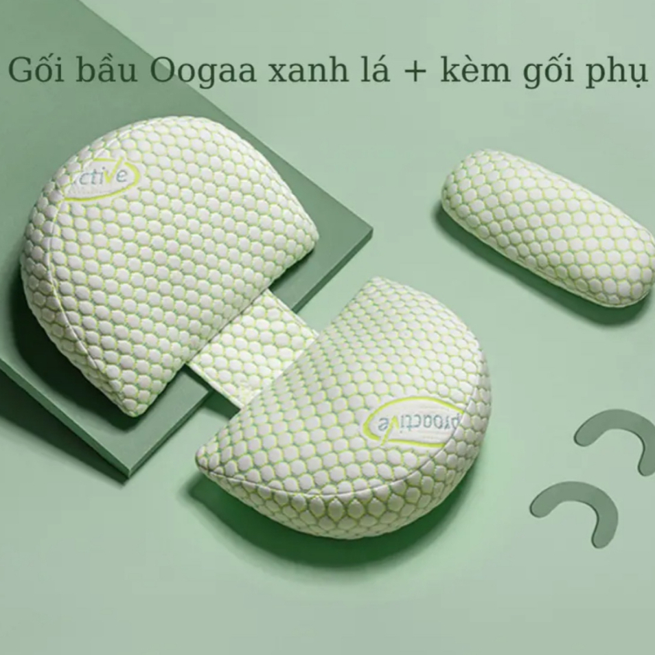 Gối Bầu Cánh Tiên Sợi Tre Organic Cao Cấp Kidsworld Tặng Kèm Gối Phụ Hỗ Trợ Giảm Đau Lưng Cho Mẹ Bầu