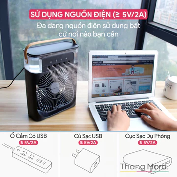 Quạt Hơi Nước Mini Để Bàn .Quạt Điều Hoà Hơi Nước 600Ml Nước