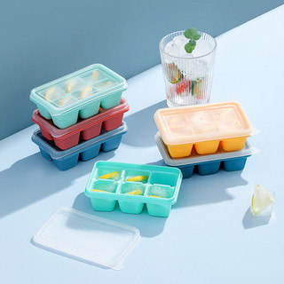 Khay Làm Đá 6 Ngăn Hình Vuông, Khay Đá Silicone An Toàn Khi Sử Dụng Có Kèm Nắp Đậy 88382 mienphivanchuyen199k