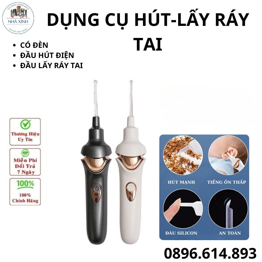 Dụng cụ lấy ráy tai, bộ hút ráy tai kiểu mới, siêu sạch đầu silicon mềm ...
