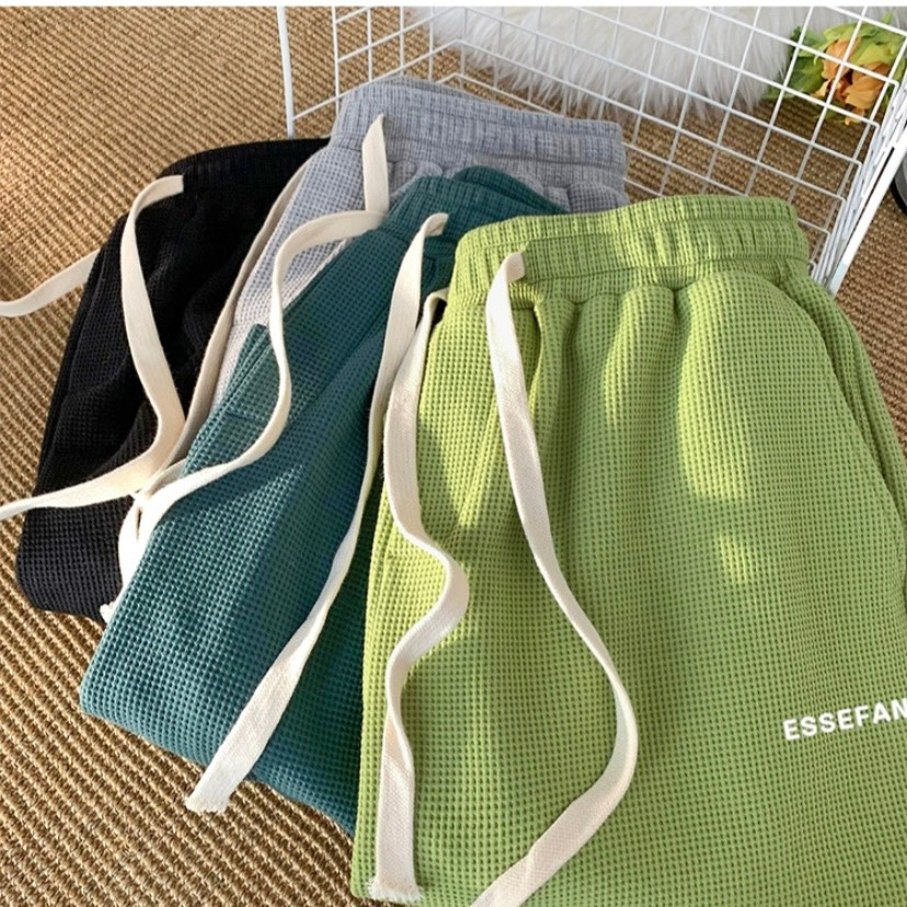 Ảnh Quần Short Nam Nữ Thêu ESSEFANST NAD Unisex Chất Cotton Tổ Ong - Quần Đùi Unisex Thể Thao Mặc Thoáng Mát QĐ 4 3