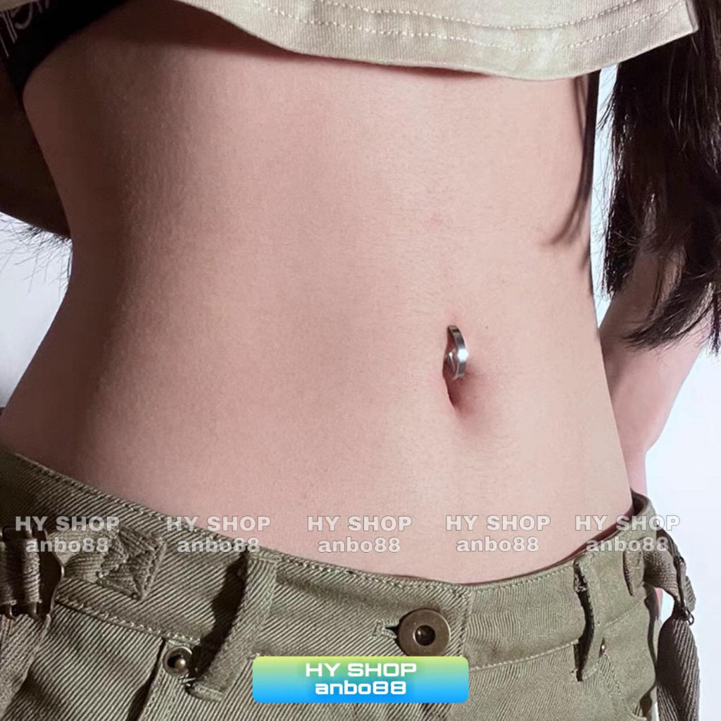 khuyên rốn trơn đơn giản móc cung loại Basic | Shopee Việt Nam